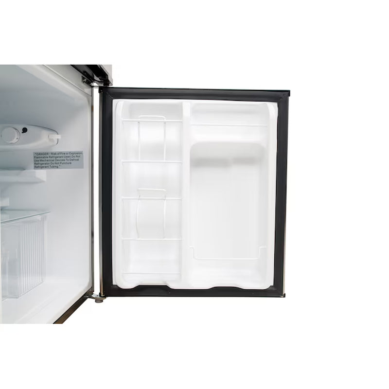 3.1-Cu Ft Mini Fridge with Freezer ( Stainless Steel ) Garage Ready ENERGY STAR