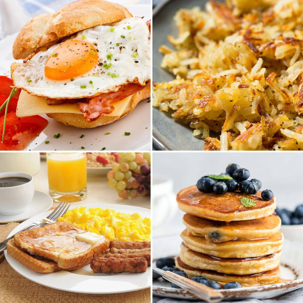 Retro 600 W 3-In-1 Toaster Oven Breakfast Station-Black