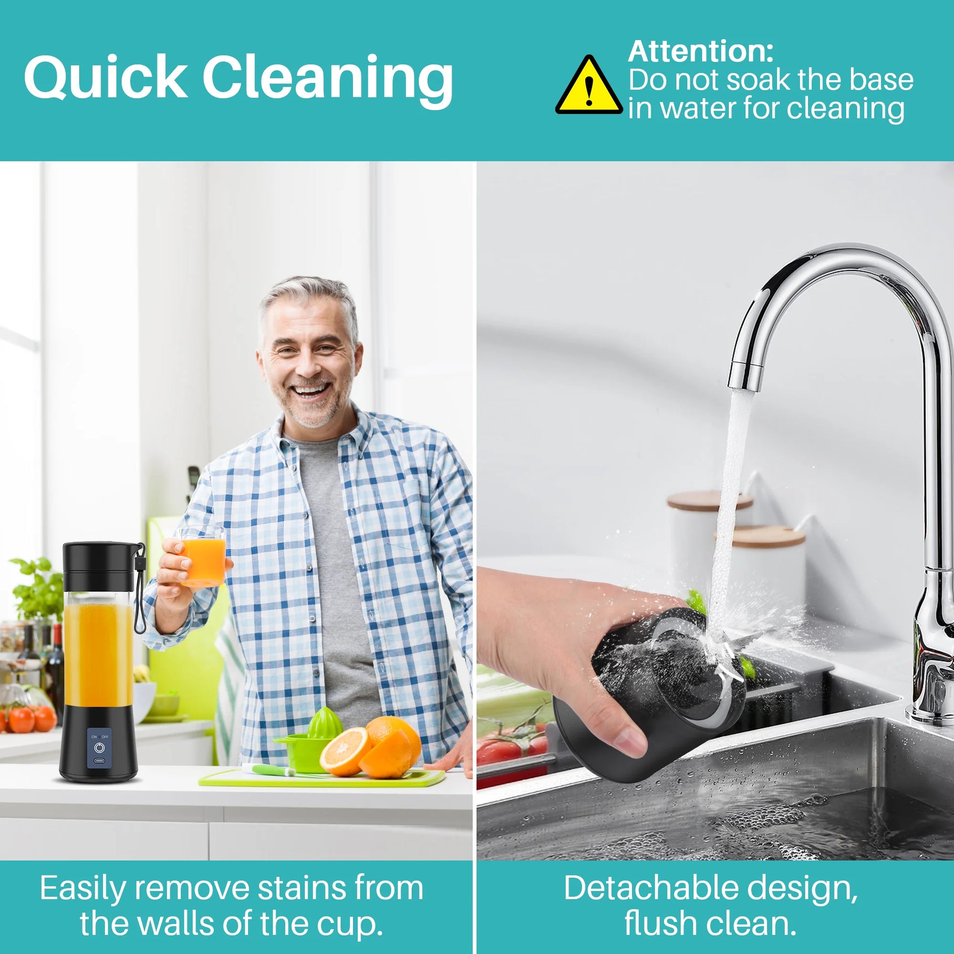 Mini Portable Blender Cup - Perfect for Smoothies and Shakes, 380ml Capacity