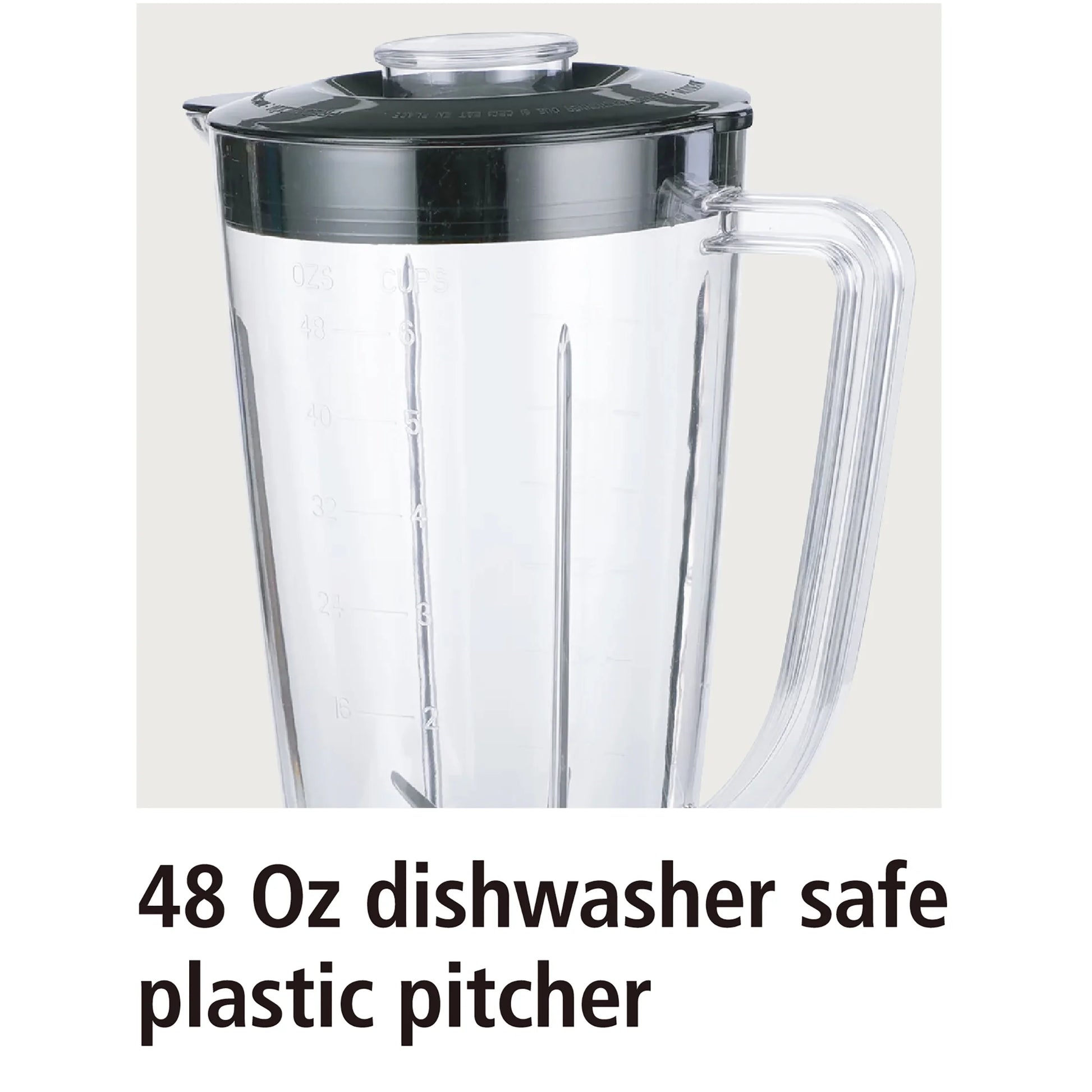 6-Speed Blender with 48 oz Jar - Powerful 360 Watt Performance in Sleek Black Finish