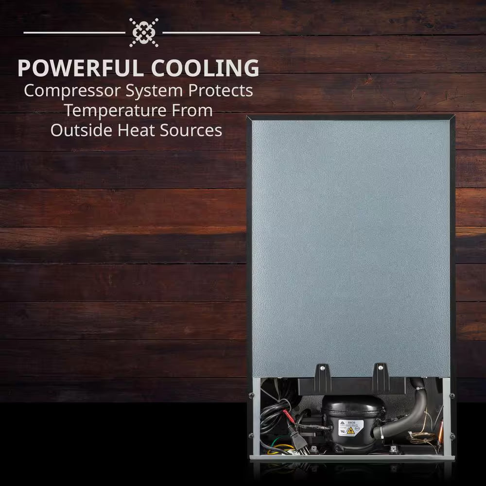 Single Zone 24-Bottle Freestanding Wine Cooler Refrigerator with Lock in Black