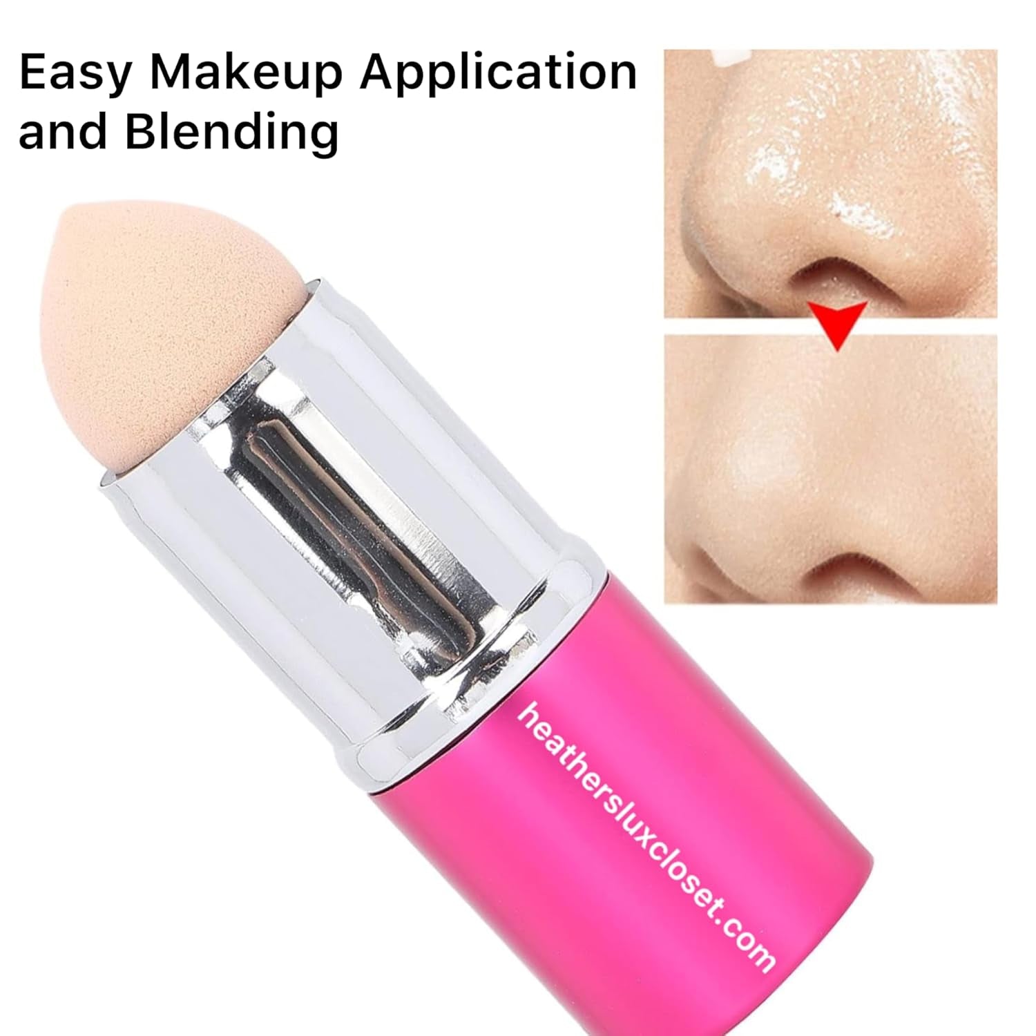 Dragon Fruit Face Roller - Oily Skin Control & Shine Absorbing Makeup Blender - Reusable Volcanic Stone Skincare Tool for Flawless Finish