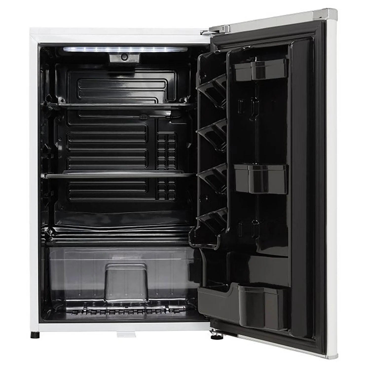 4.4 Cu. Ft. Compact Mini Beverage Refrigerator with Lock - Stylish White Design