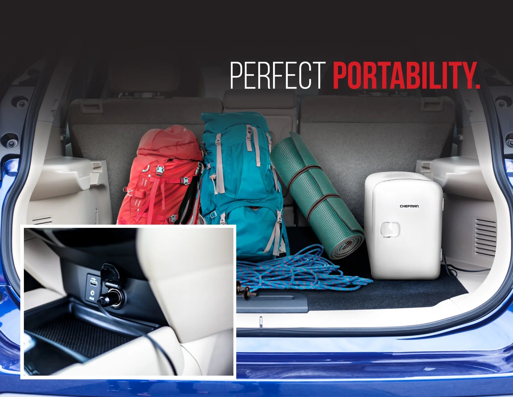 Portable 4L Mini Fridge W/ Heating and Cooling - White, New