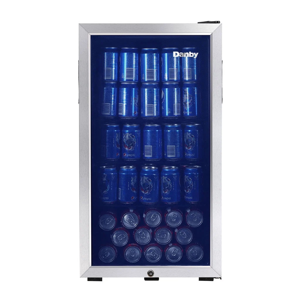 3.1 Cu. Ft. Stainless Steel Free-Standing Beverage Center - Perfect for Any Space!