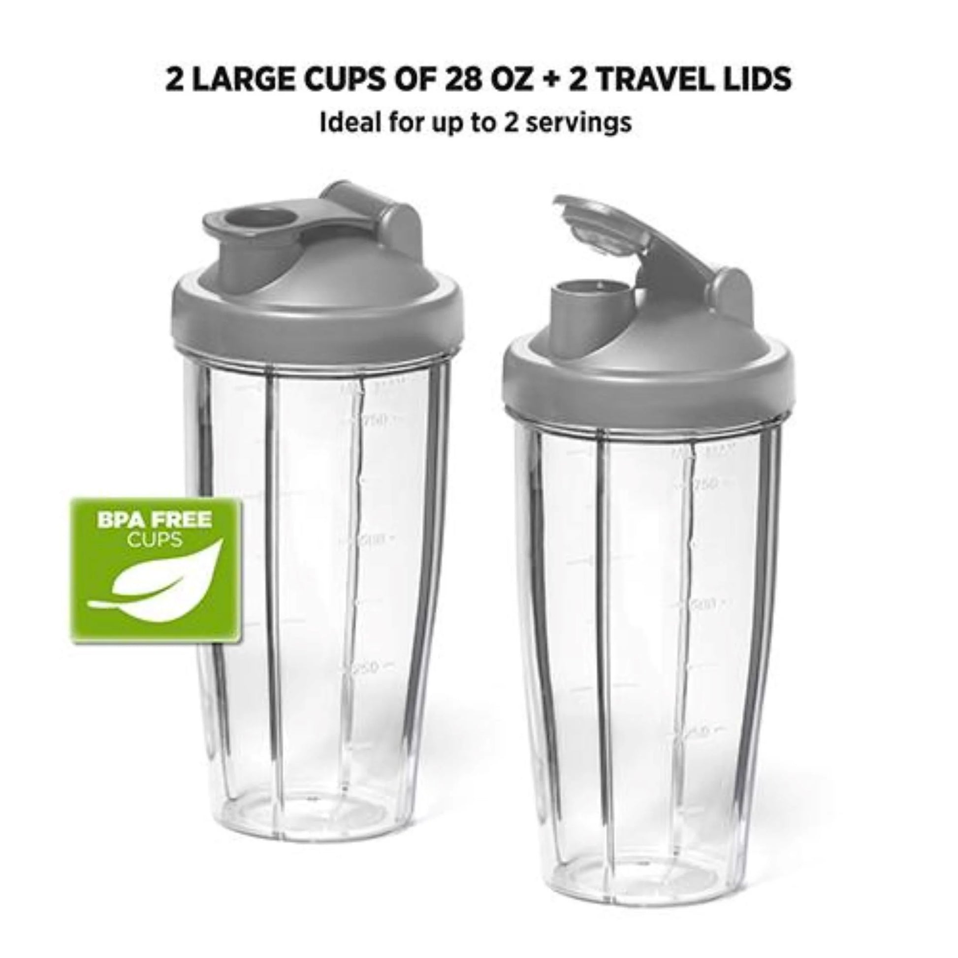 Personal Blender with 2 Large Cups, Versatile Blades, and 300W Power - Perfect for Smoothies and Shakes!