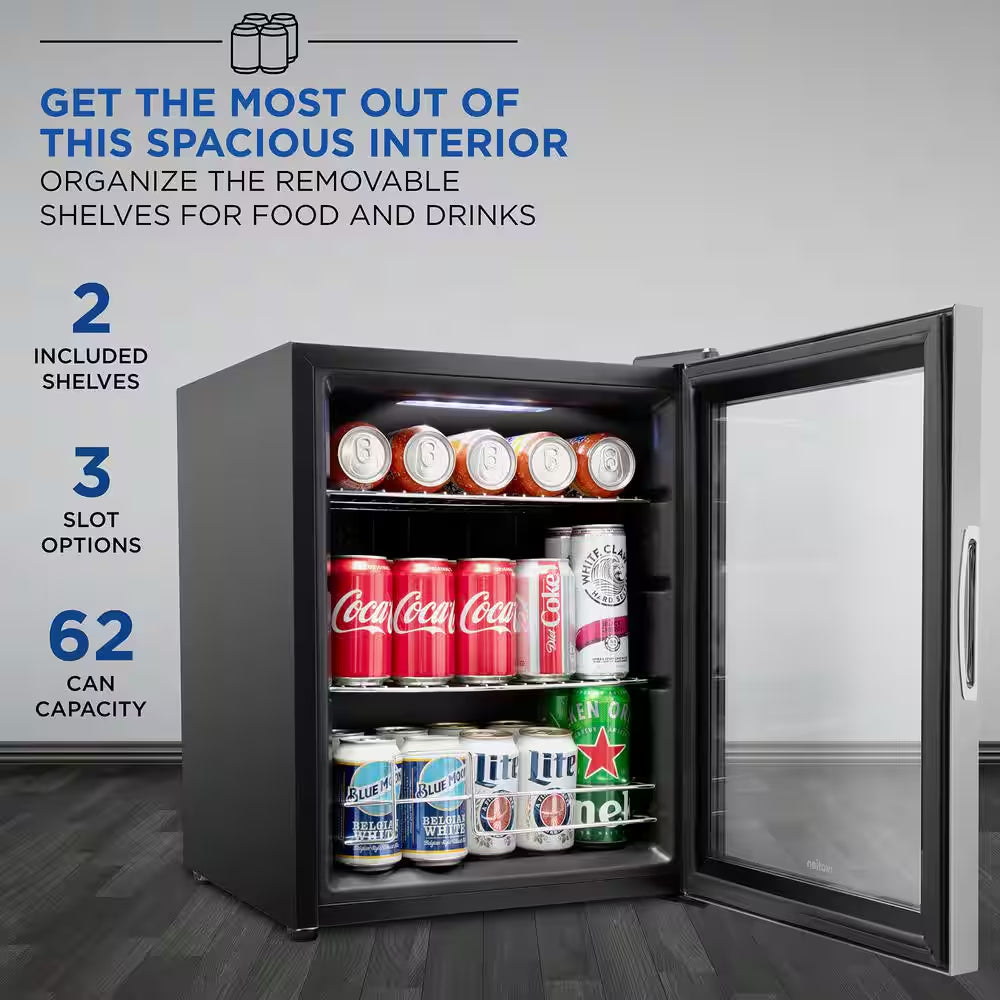 17 In. 62 Can Freestanding Beverage Refrigerator Ultra Cool Mini Drink Fridge