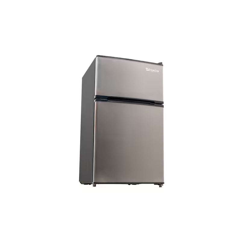 3.1-Cu Ft Mini Fridge with Freezer ( Stainless Steel ) Garage Ready ENERGY STAR
