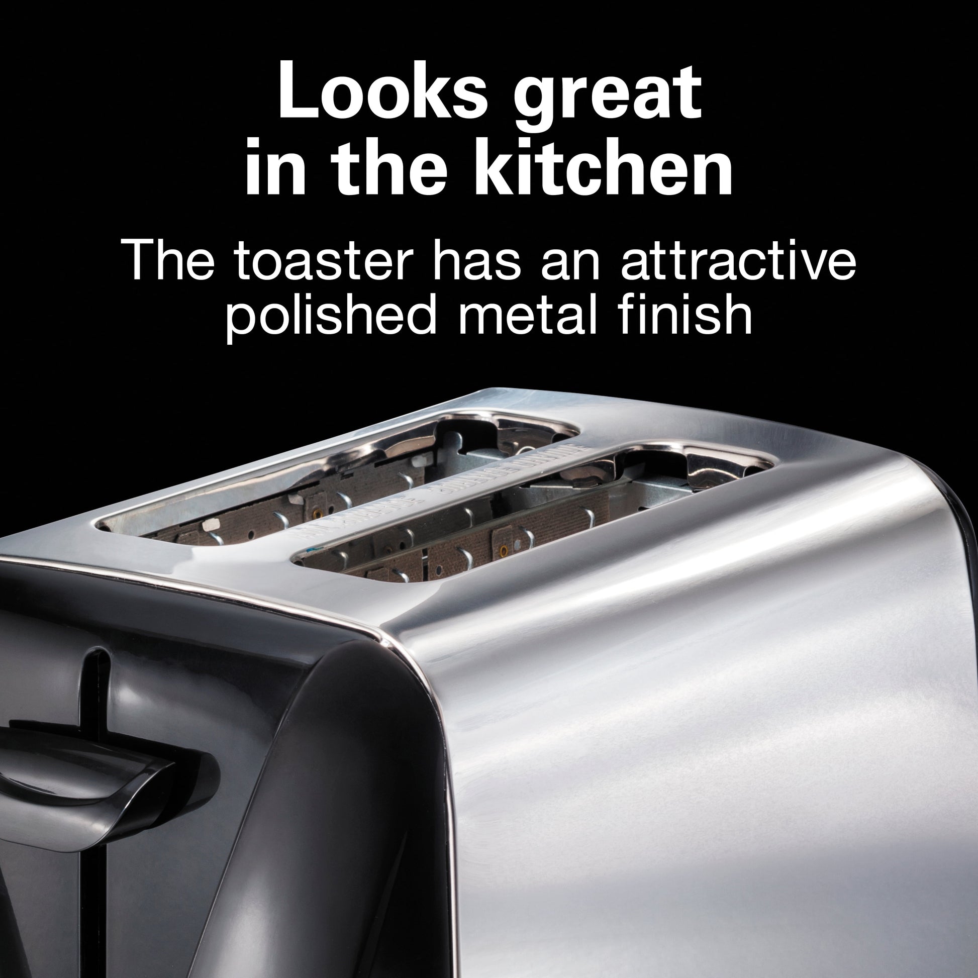 2 Slice Toaster, Built-In Cord Wrap, 7 Toast Shades, Auto Shutoff, Cancel Button, Silver and Black