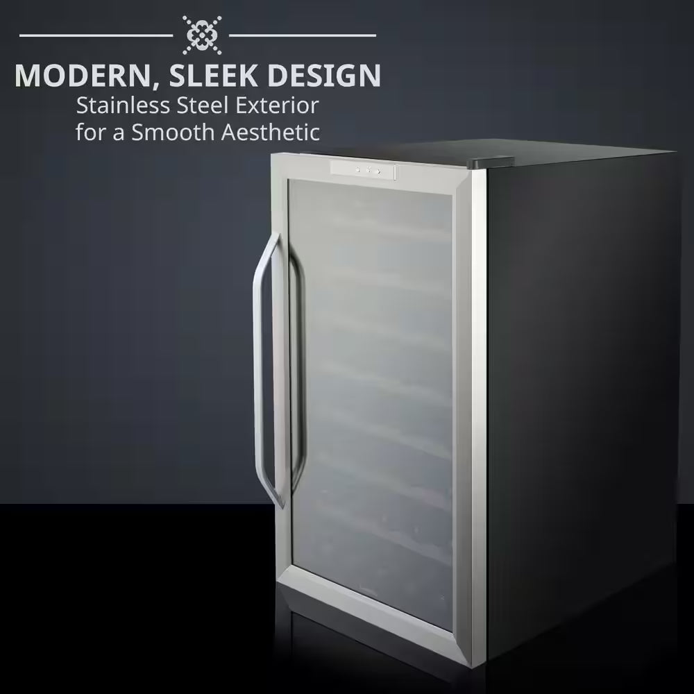 Wine Fridge, Large Freestanding Wine Cooler Refrigerator, 51 Bottles