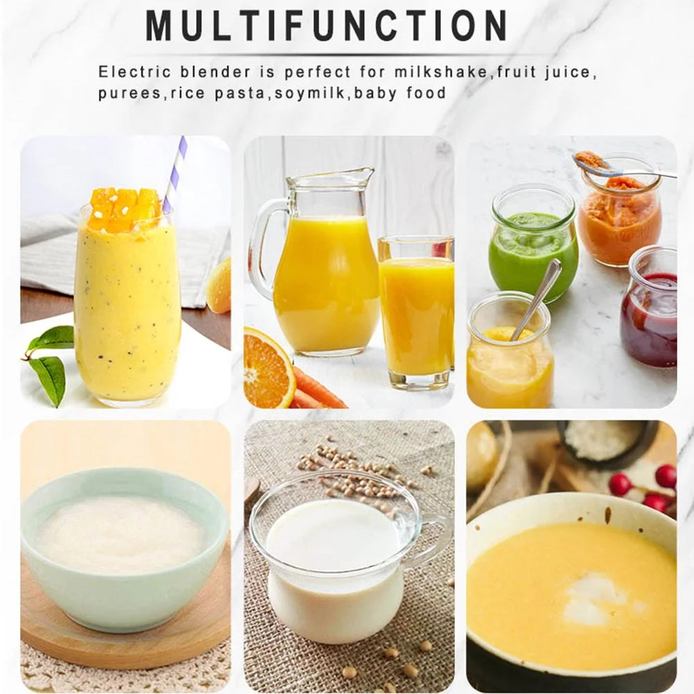 4-in-1 Immersion Hand Blender - 5 Speed Turbo Stick Blender for Smoothies, Milkshakes, Juices & Sauces