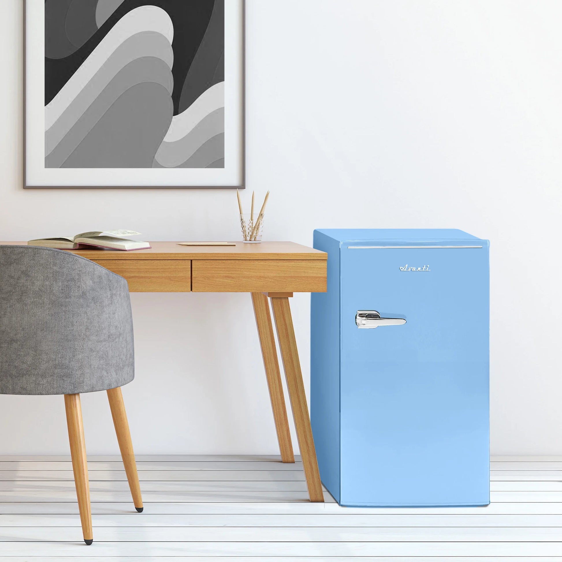 Retro Series 3.0 Cu. Ft. Compact Mini-Fridge in Stylish Robin's Egg Blue