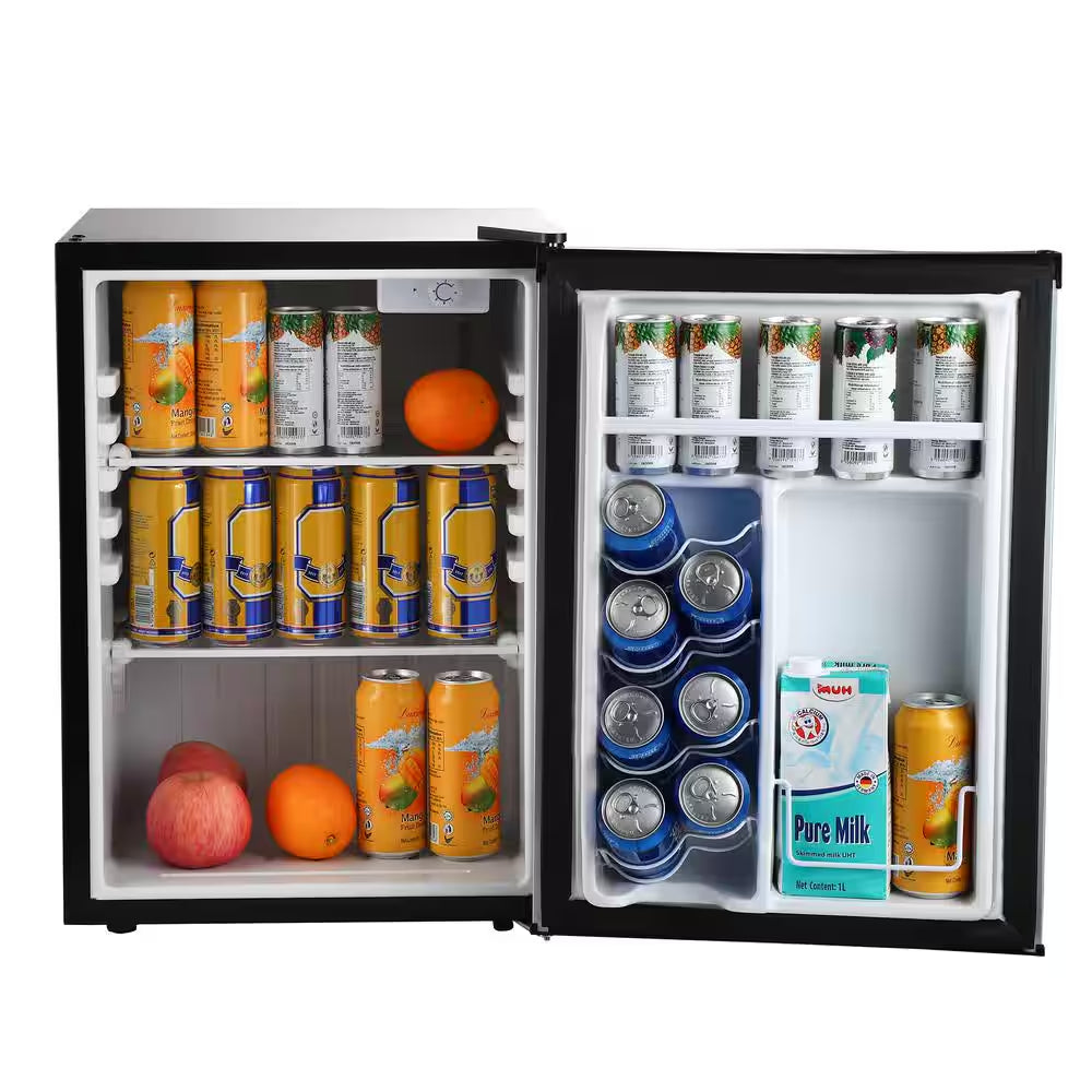 2.6 Cu. Ft. Mini Fridge in Stainless Steel Look without Freezer