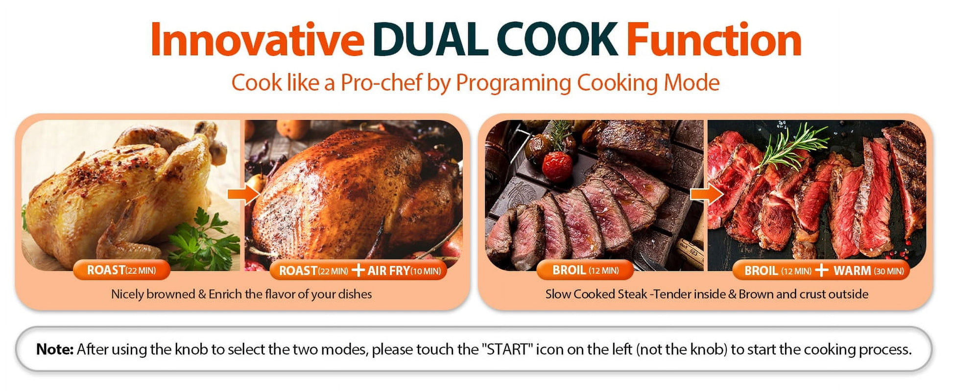 PRO 32-Quart Stainless Steel Air Fryer Oven, 19-In-1 Digital Kitchen Appliance, 1800W, Black