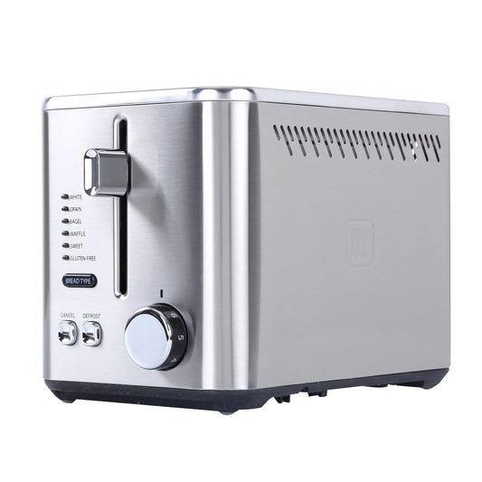 Stainless Steel 2-Slice Toaster with Extra Wide Slots and Easy Lever & Dial Controls - 900W Power