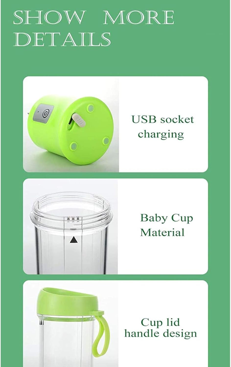 Compact Pink Portable Blender - Rechargeable Mini Smoothie Maker with 6 Blades for On-the-Go Blending