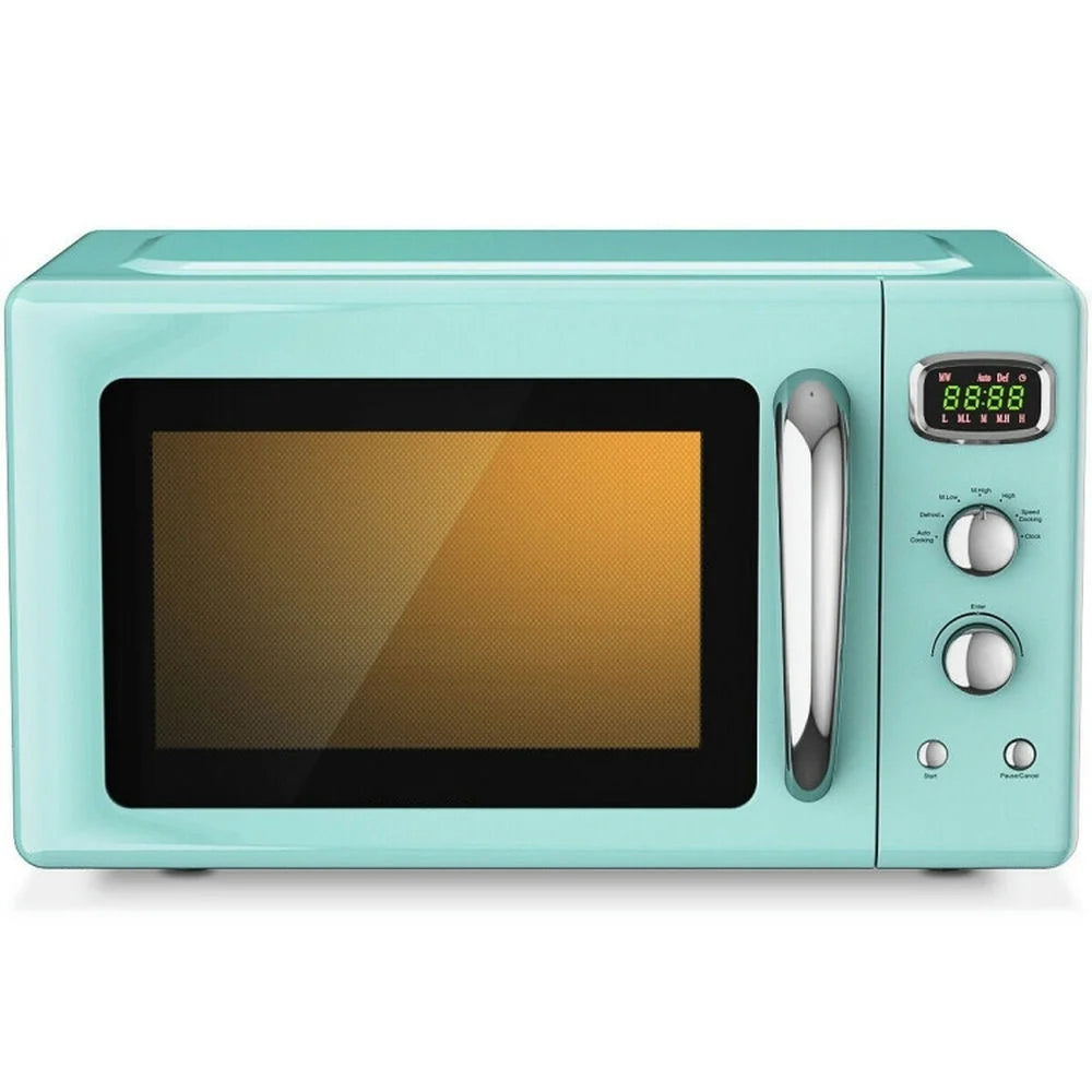 Oven Countertop, Heating Air Fryer Toaster Oven, 0.9 Cu.Ft Retro Countertop Compact Microwave Oven-Green