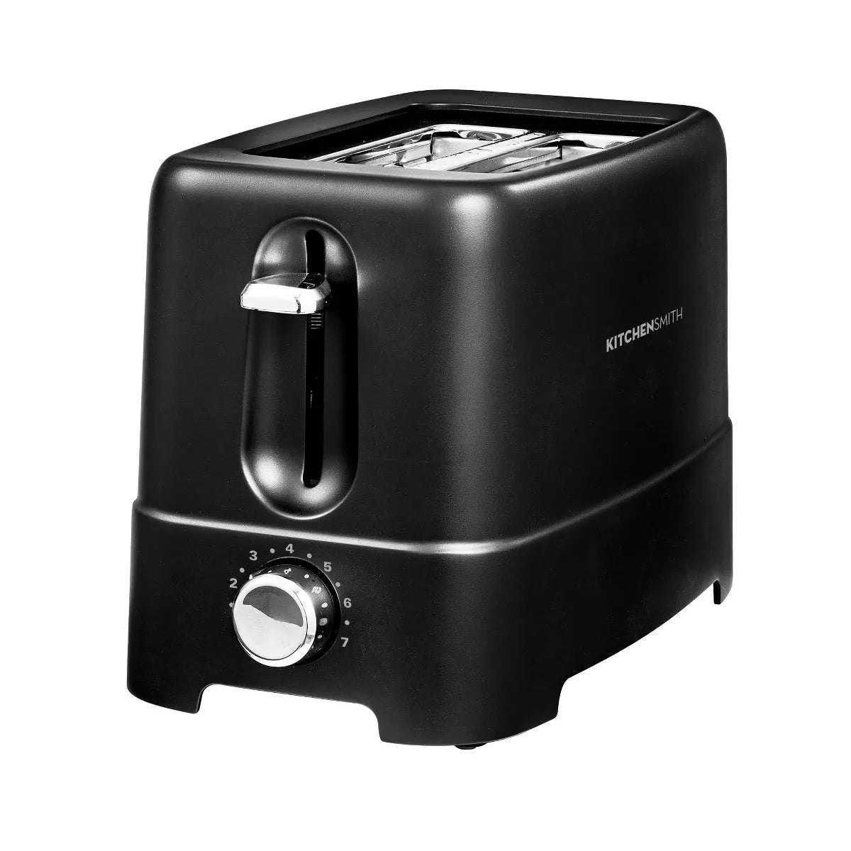 Kitchensmith by Bella 2 Slice Toaster: Black, Bagel & Bread Warmer, 750W, Compact Design, 2-Year Warranty