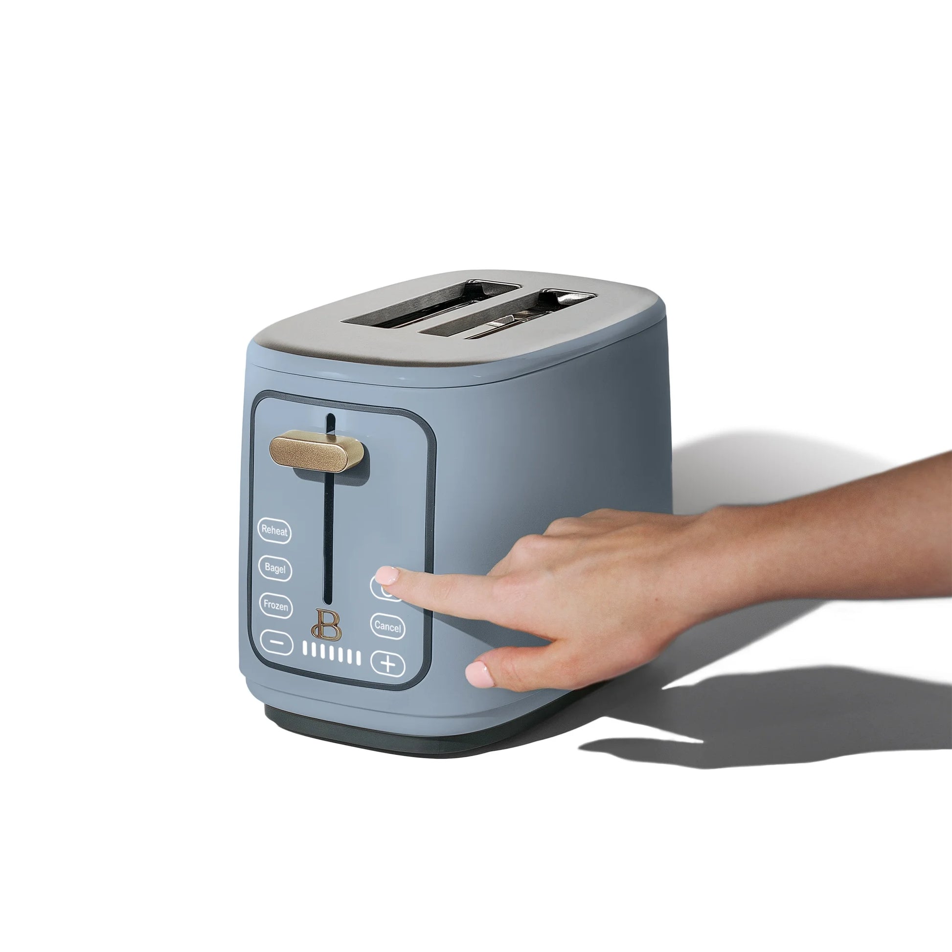 Stunning Cornflower Blue 2-Slice Toaster with Touch-Activated Display by Drew Barrymore