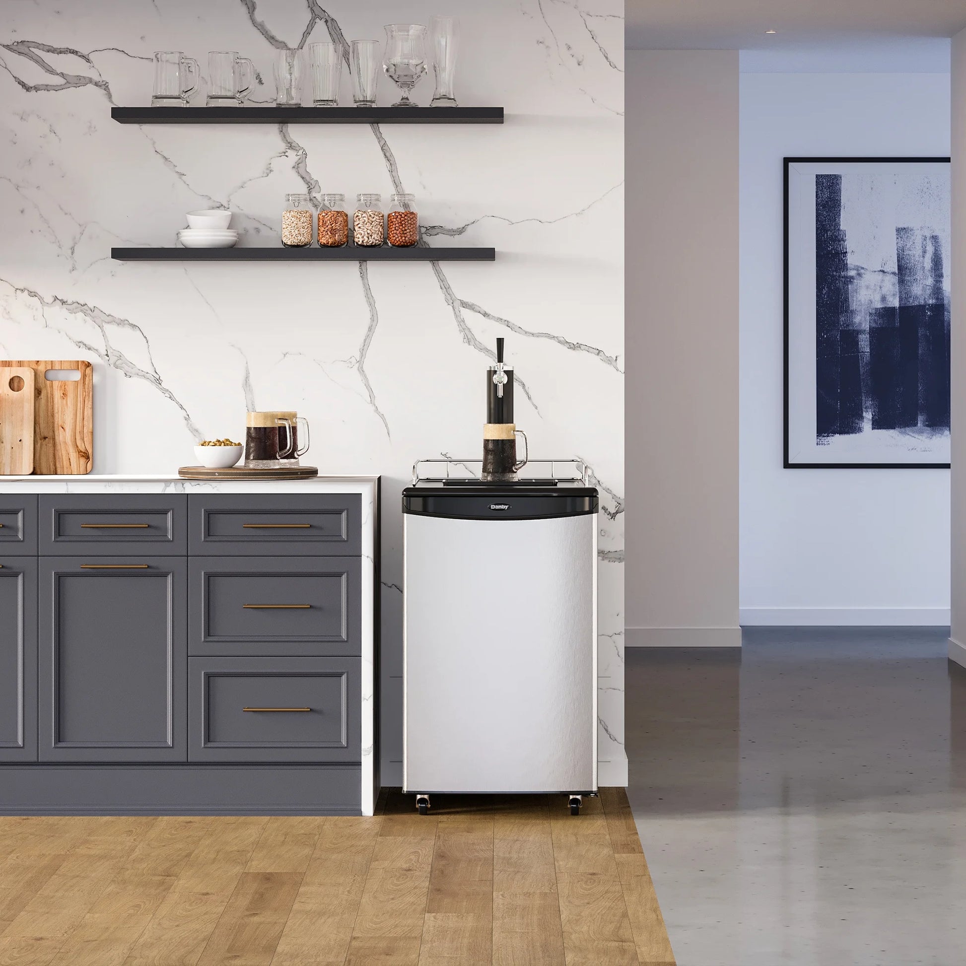 5.4 Cu. Ft. Stainless Steel Single Tap Keg Cooler - Perfect for Home Entertaining!