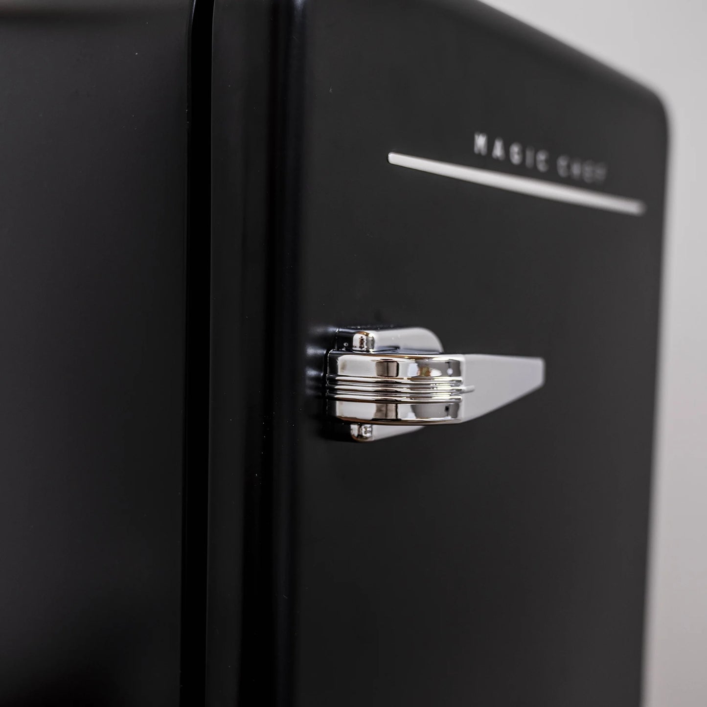 1.6 Cu. Ft. Retro Mini Fridge with LED Light, Black, 34 Lbs