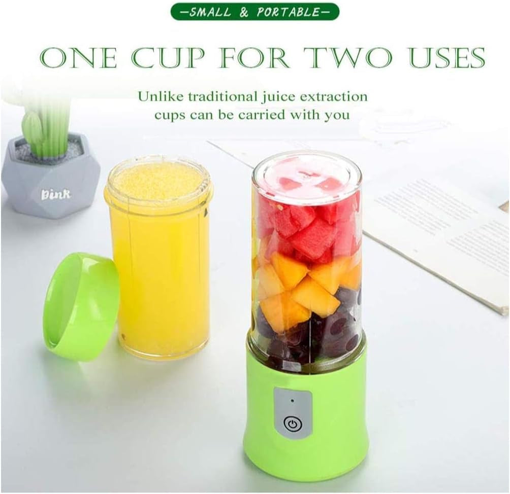Upgrade Your Smoothie Game: Portable USB Rechargeable Blender with 6 Blades - Perfect for On-the-Go Juices and Smoothies! Ideal Christmas Gift!