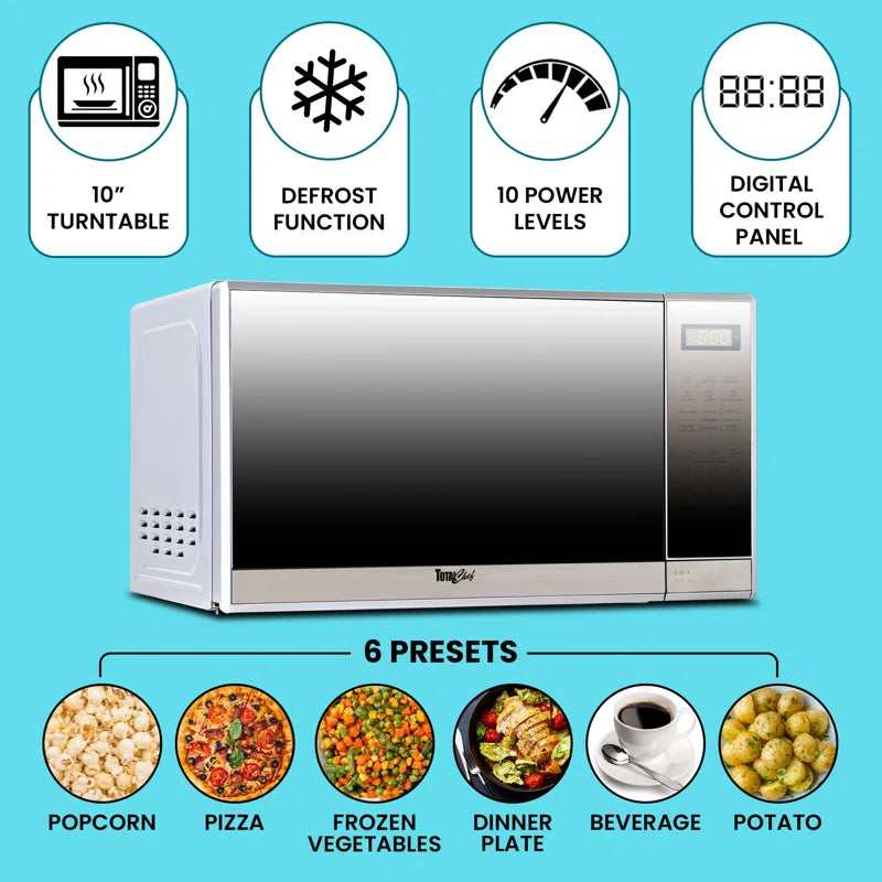 3.1 Cu Ft Mini Fridge with Freezer + Total Chef Microwave Combo