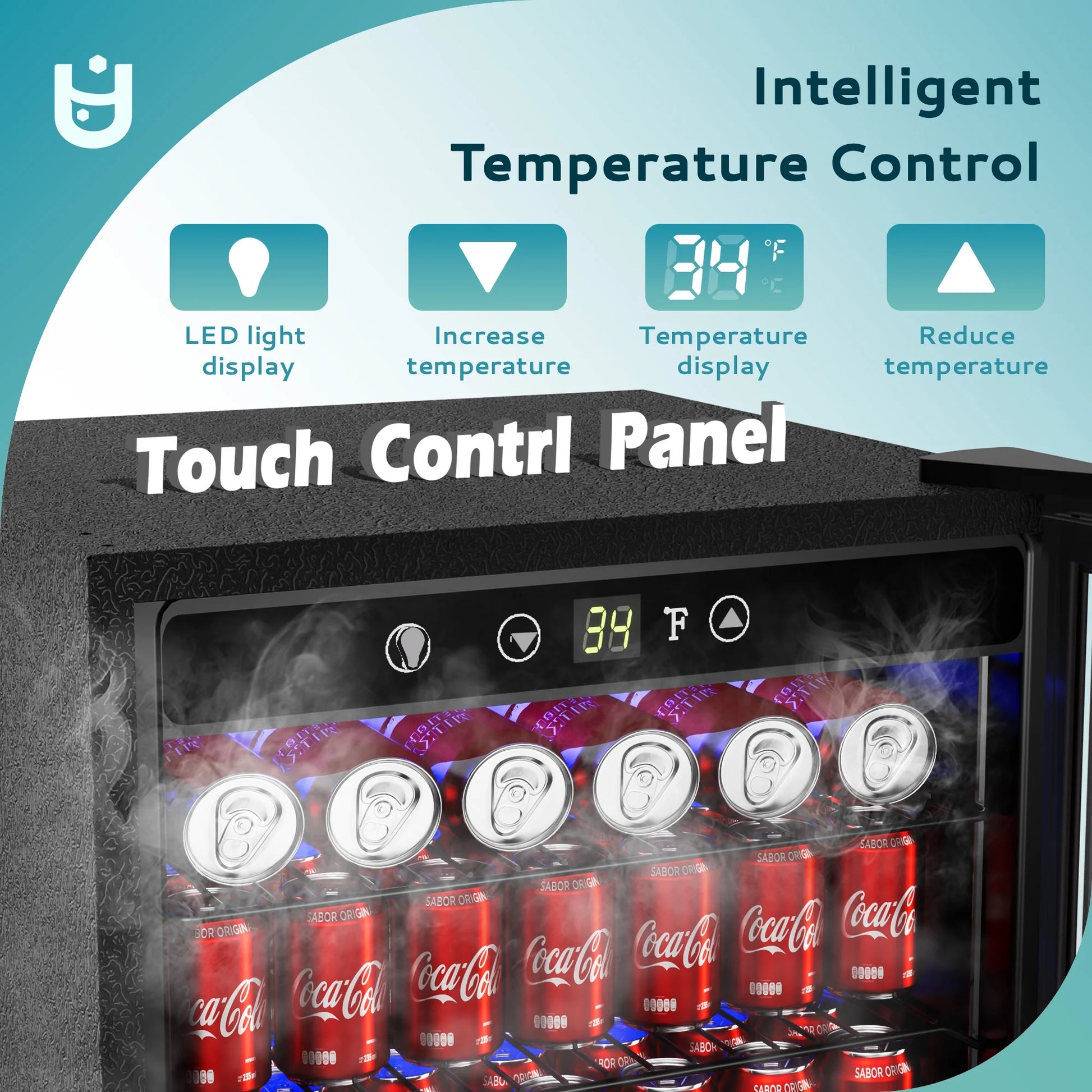 145 Can Beverage Refrigerator with Glass Door & Adjustable Shelves – Perfect for Chilling Drinks!