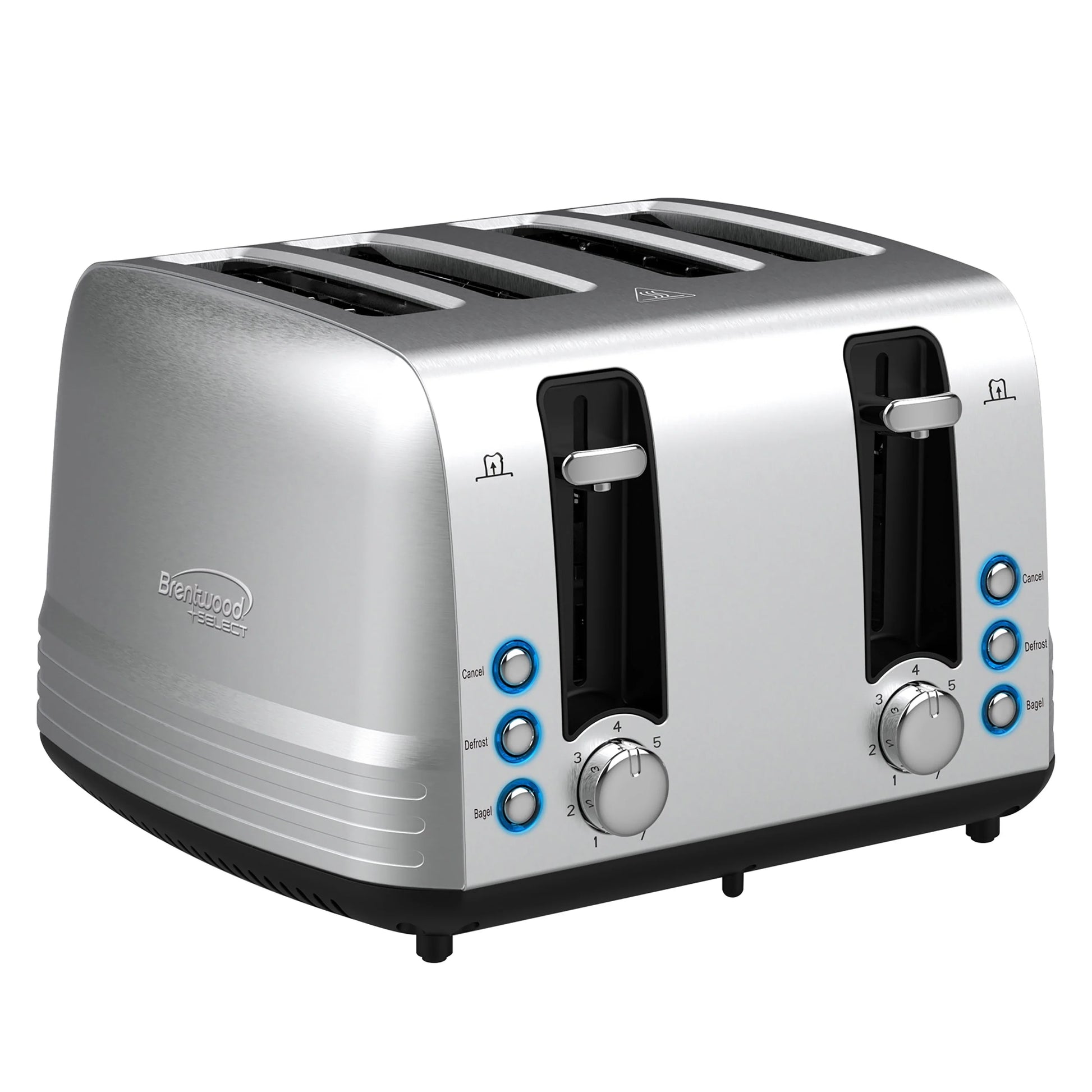 Extra-Wide Stainless Steel 4-Slice Toaster - 1,500 Watts of Power!