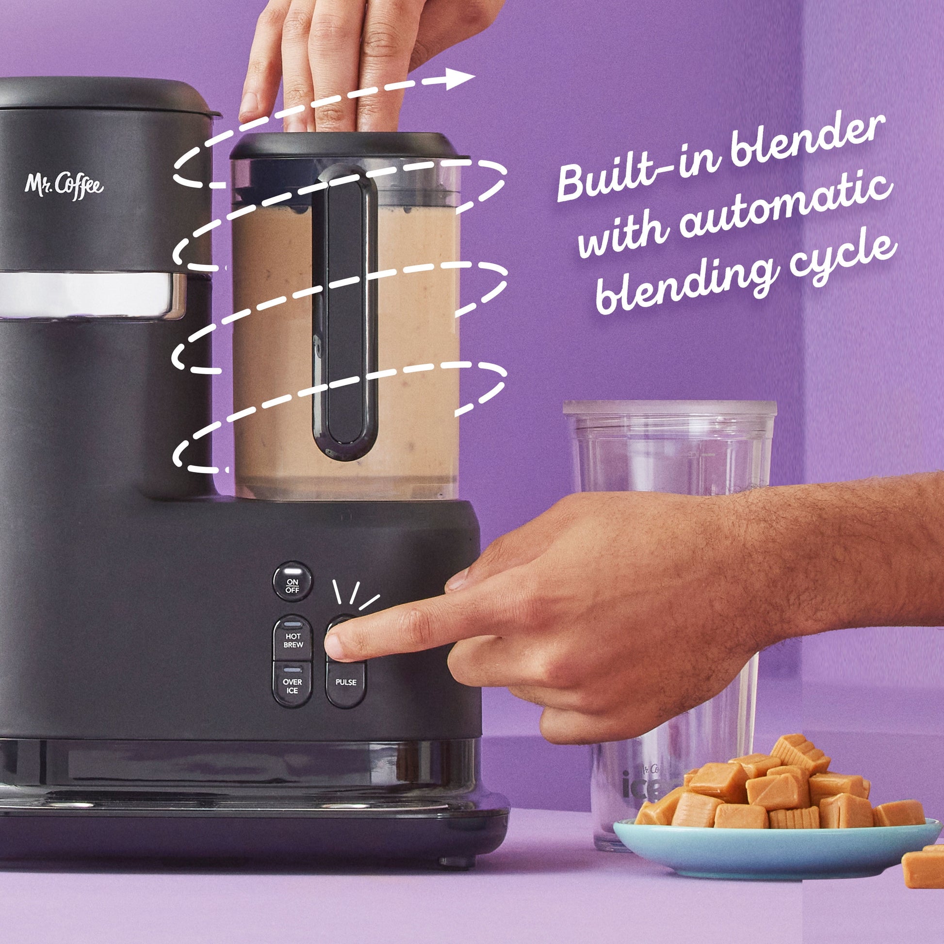 ® Single-Serve Frappe™ Maker - Brew Iced & Hot Coffee with Blender & 2 To-Go Tumblers!