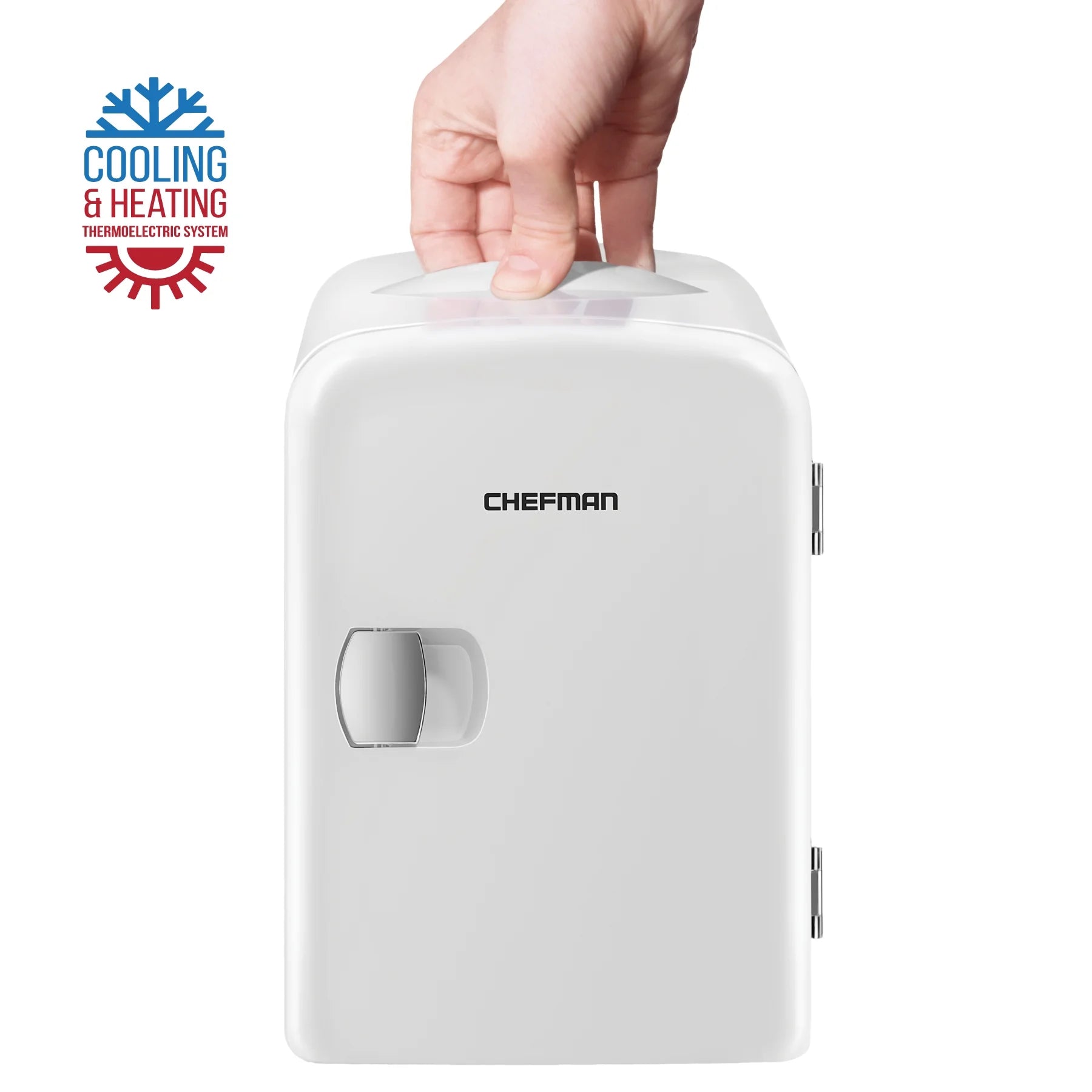 Portable 4L Mini Fridge W/ Heating and Cooling - White, New