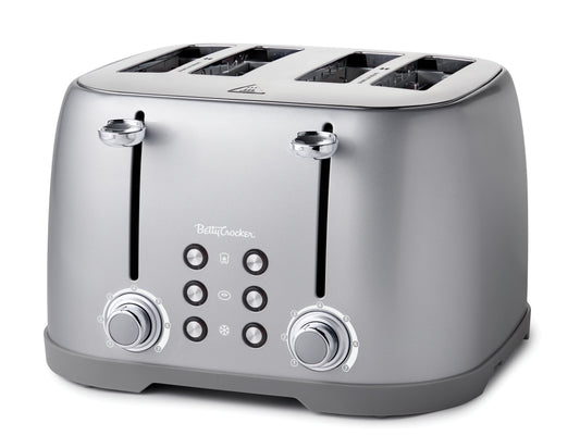 4-Slice Toaster, Silver with Extra Wide Slots