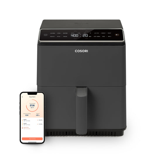 Smart Air Fryer with Dual Blaze Technology - 6.8Qt Ceramic Coating in Dark Gray