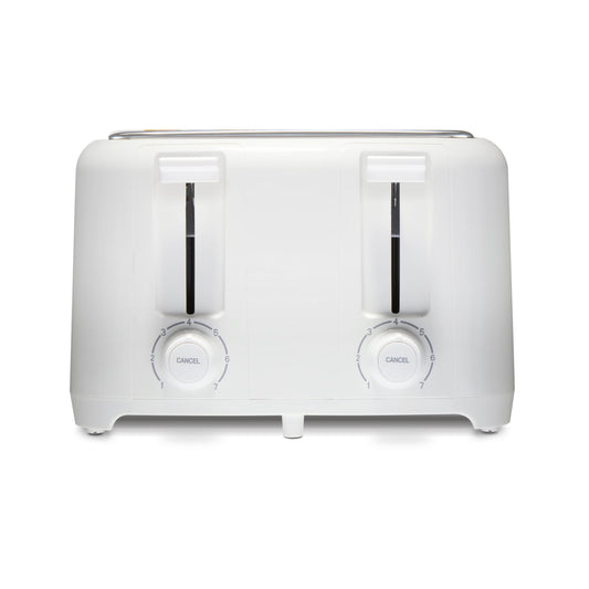 4 Slice Toaster, Wide-Slots, White 24214PS