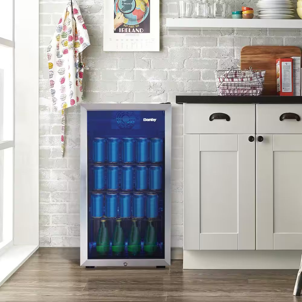 3.1 Cu. Ft. 17.5 In. 117-Can Free-Standing Beverage Cooler