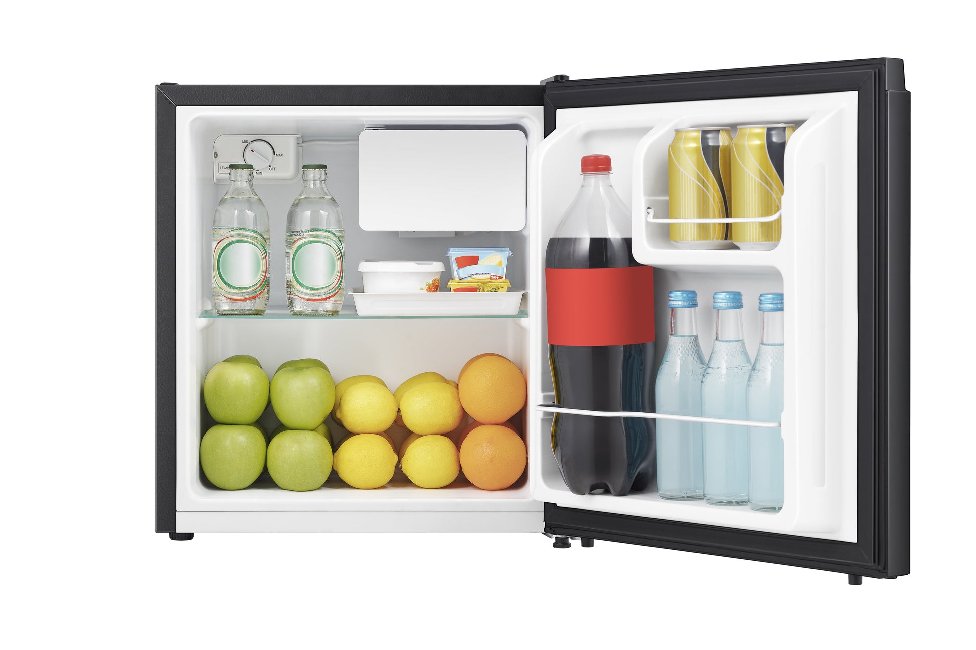 1.6 Cu Ft Energy Star Mini Fridge - Compact Black Design with 1 Year Warranty