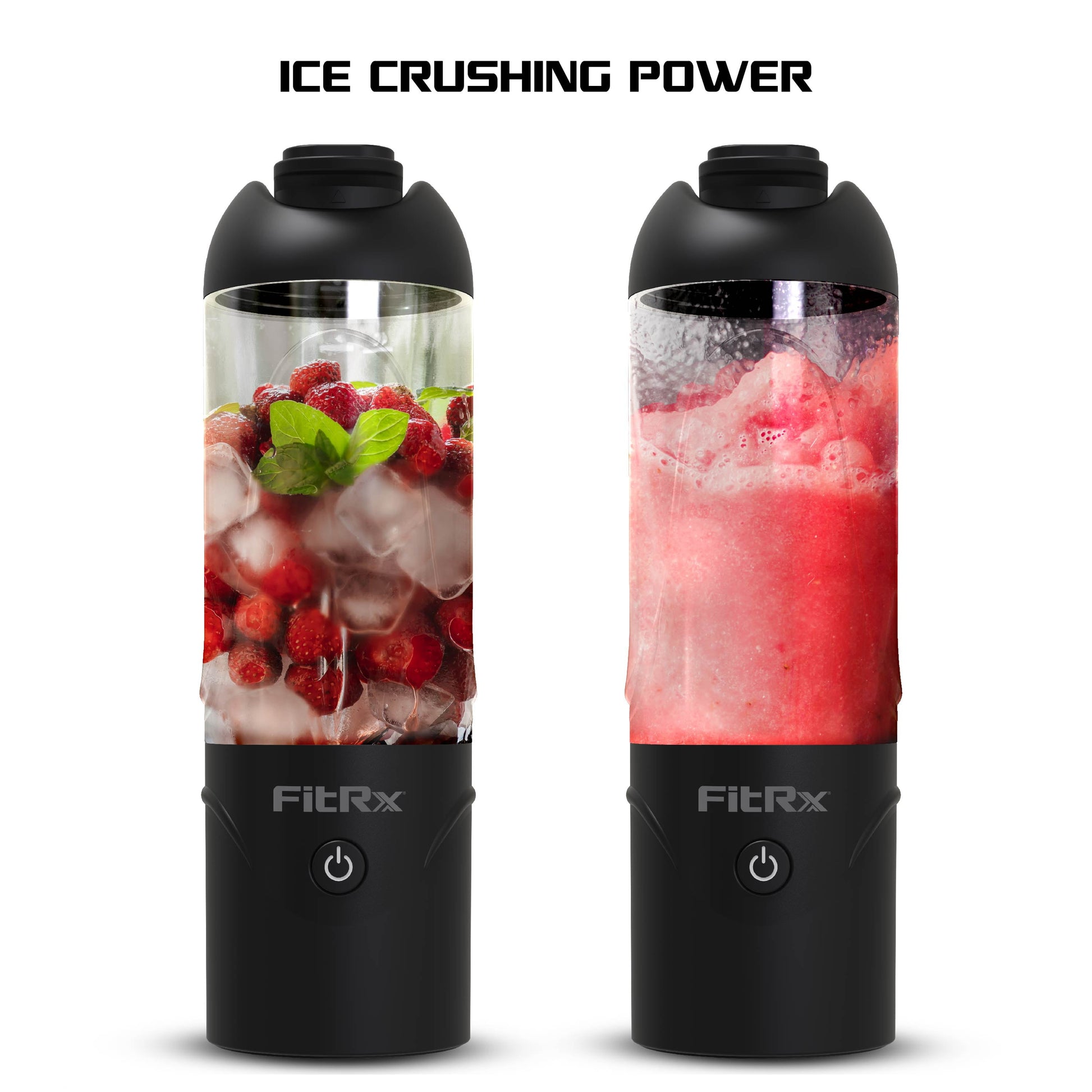 Rocket Portable Electric Smoothie Blender Bottle - Rechargeable 18oz Personal Blender in Sleek Black