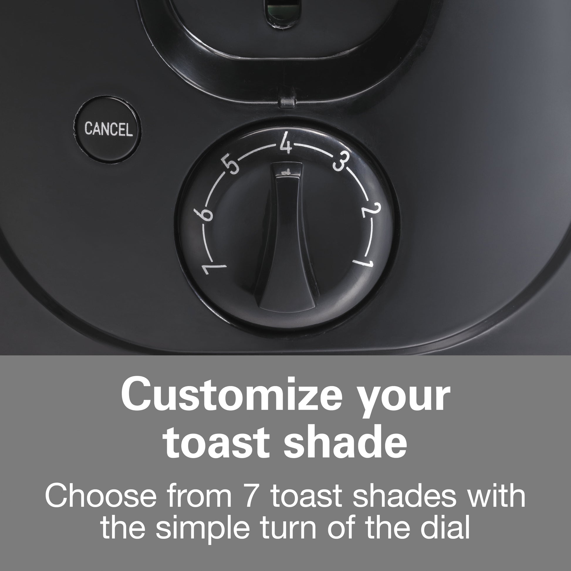2 Slice Toaster, Built-In Cord Wrap, 7 Toast Shades, Auto Shutoff, Cancel Button, Silver and Black