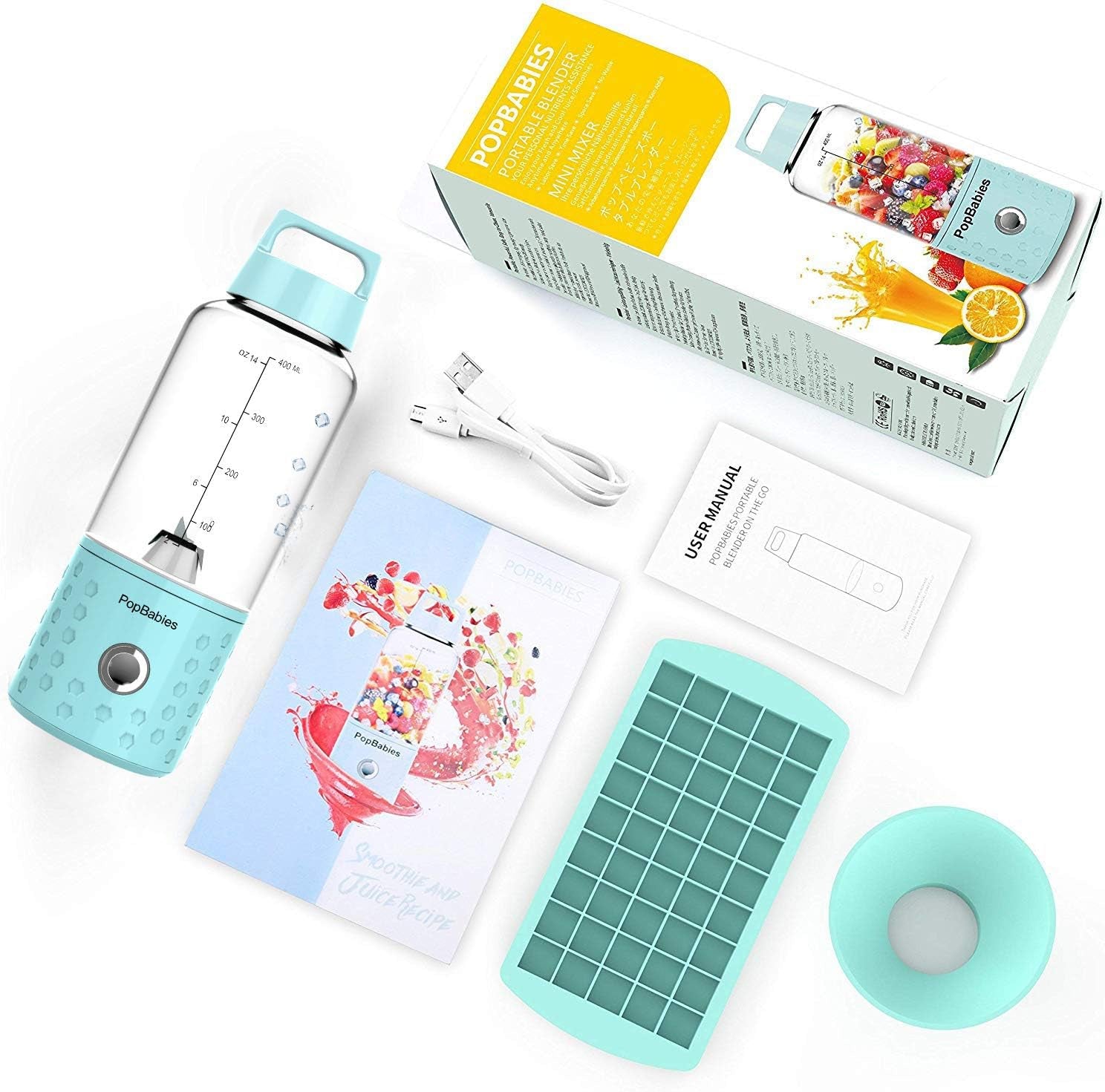 Portable USB Rechargeable Blender Cup - Carolina Blue Smoothie Maker