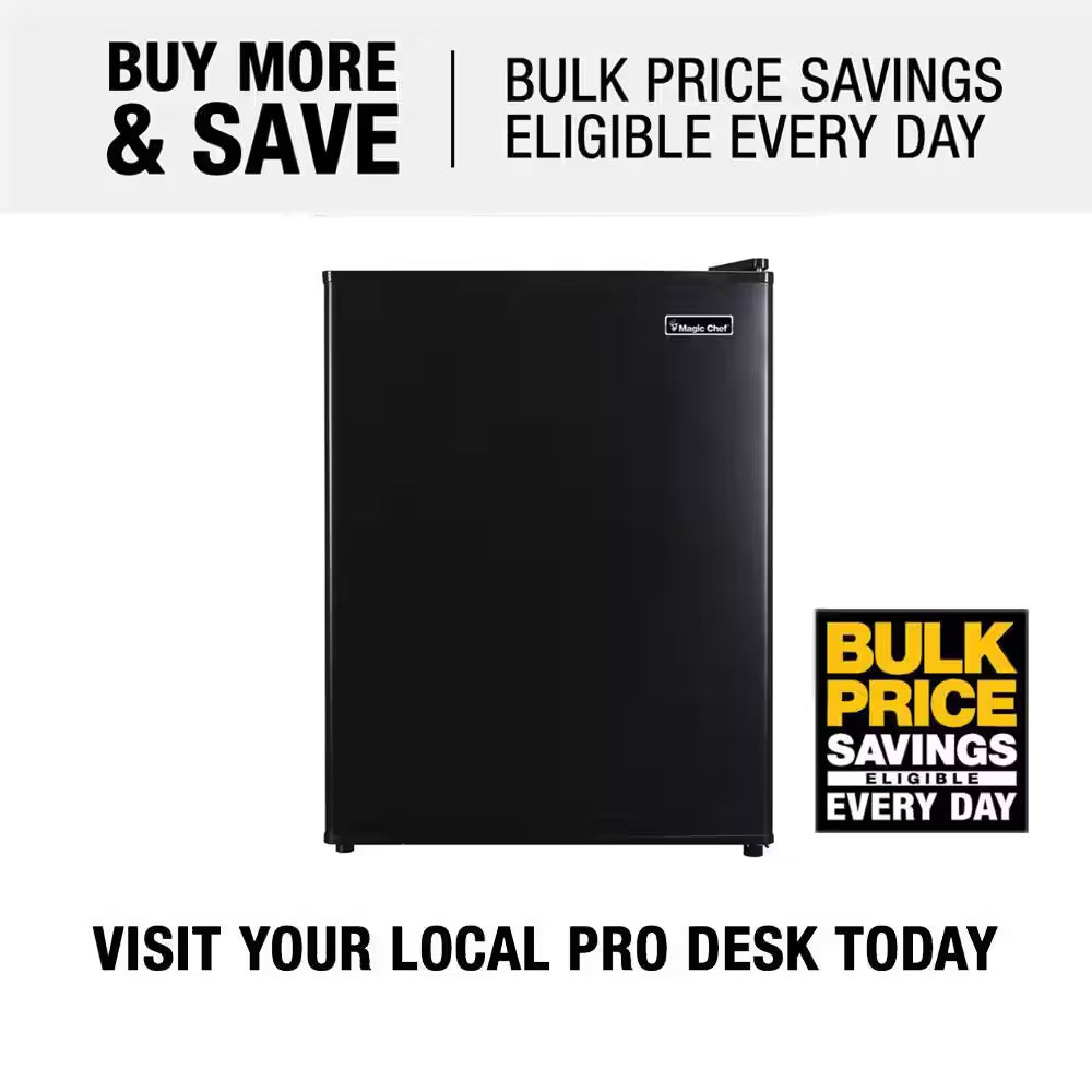 2.4 Cu. Ft. Mini Fridge in Black