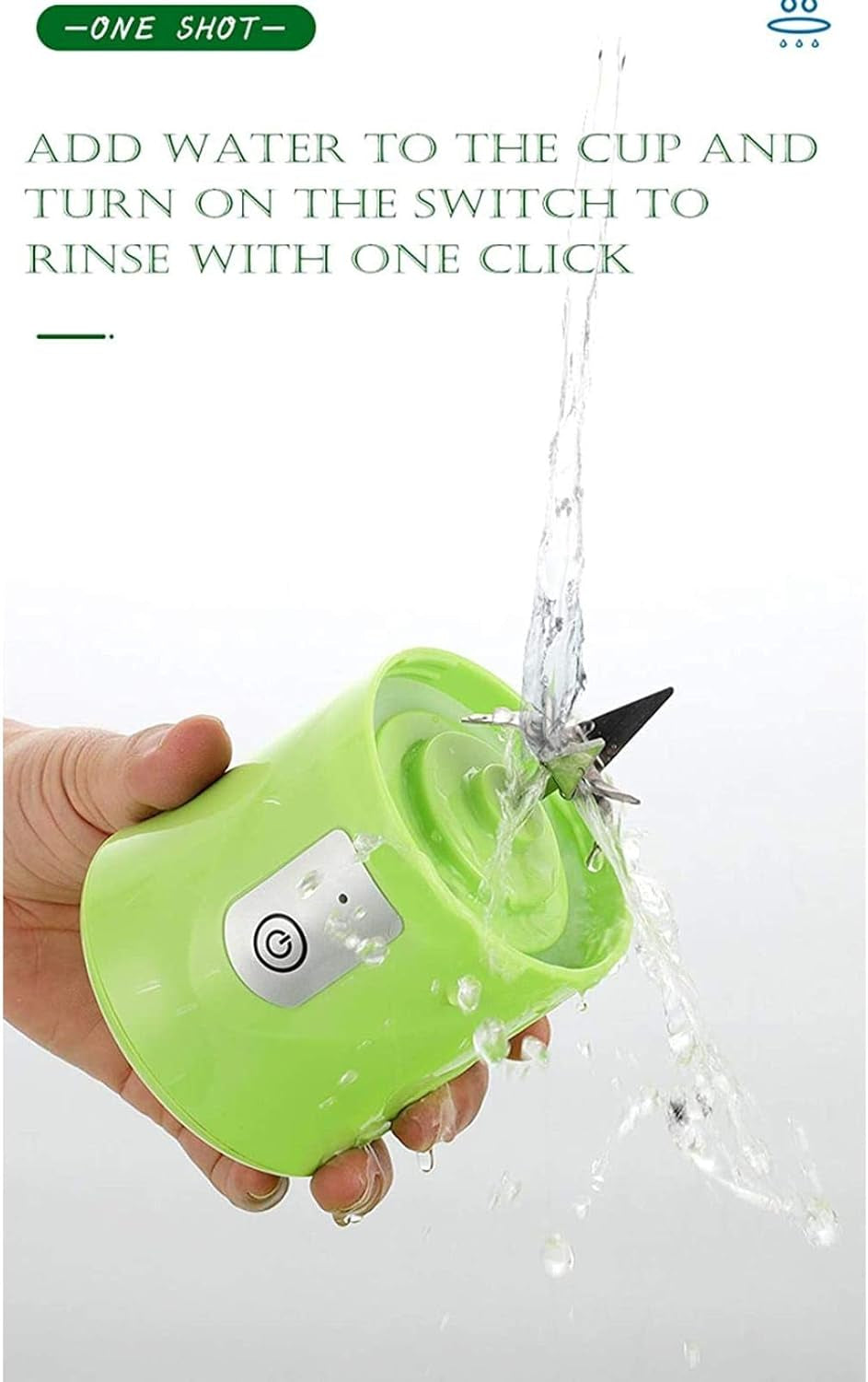 Upgrade Your Smoothie Game: Portable USB Rechargeable Blender with 6 Blades - Perfect for On-the-Go Juices and Smoothies! Ideal Christmas Gift!