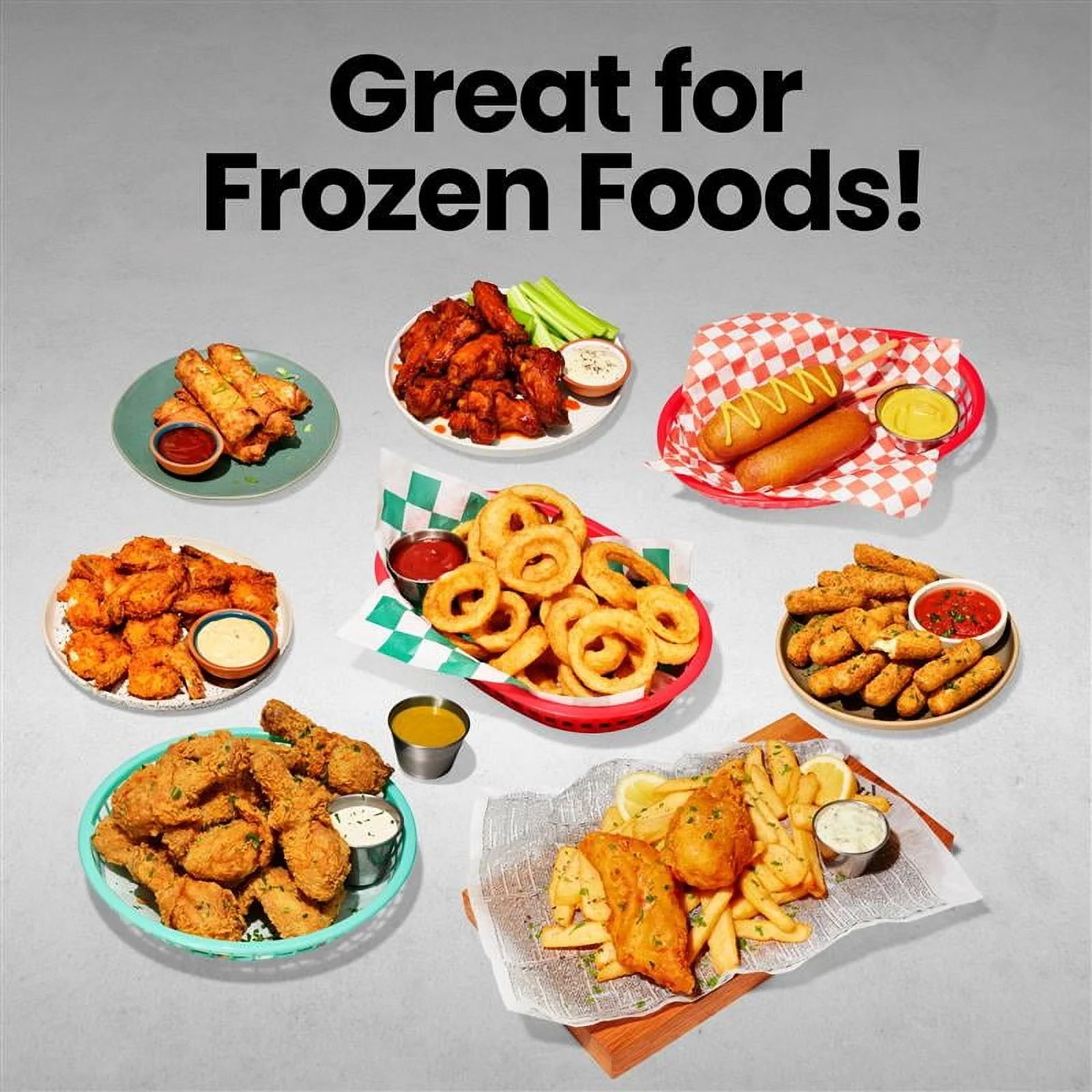 Exactemp 12 Quart 5-In-1 Air Fryer with Integrated Smart Thermometer, 28 Presets - Black