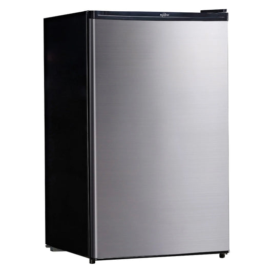 4.4 Cu Ft Stainless Steel Compact Fridge with Freezer - Perfect for Small Spaces!