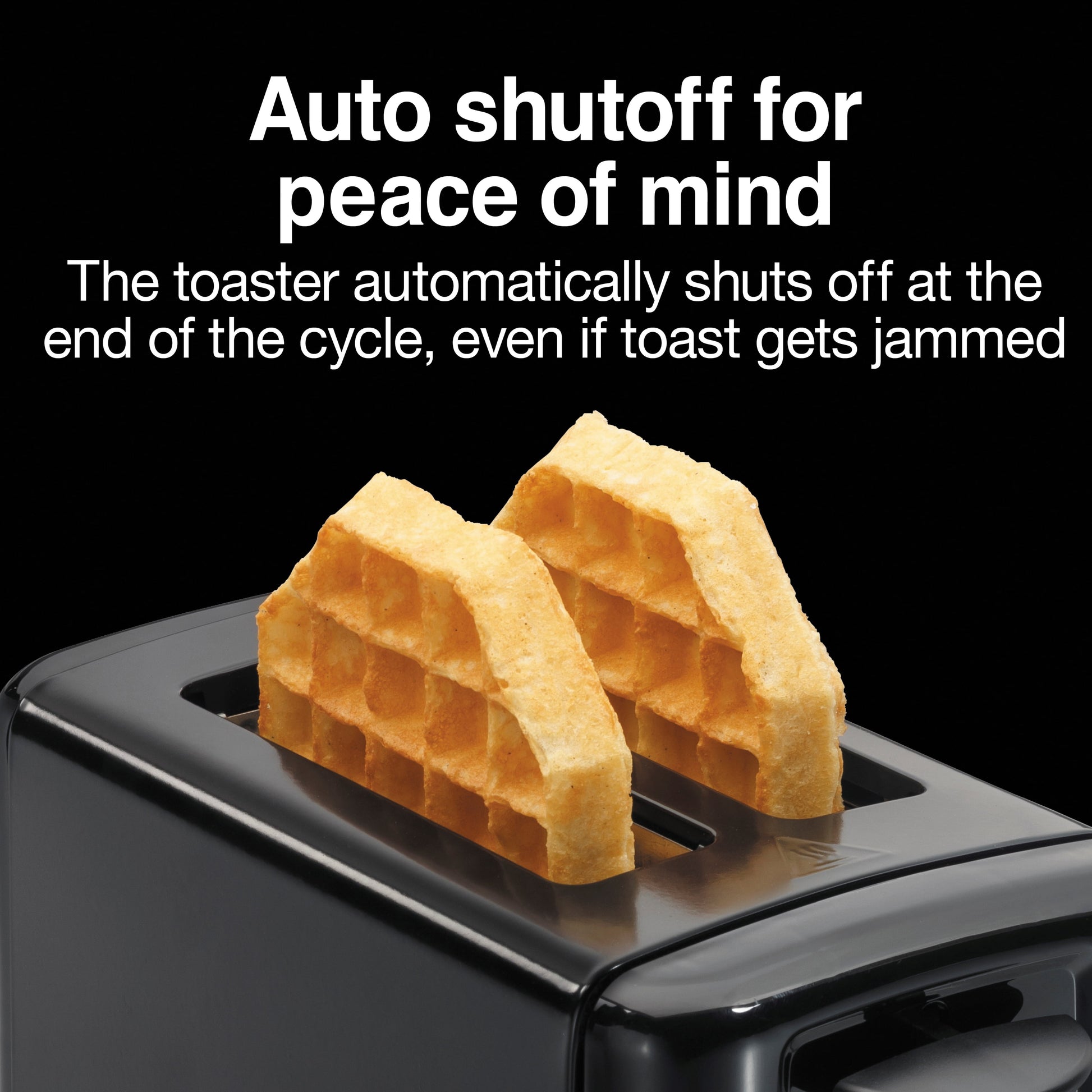 2 Slice Toaster, Auto Shut Off, Compact, Black