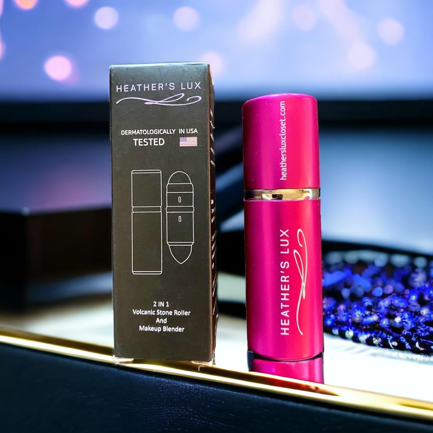 Dragon Fruit Face Roller - Oily Skin Control & Shine Absorbing Makeup Blender - Reusable Volcanic Stone Skincare Tool for Flawless Finish