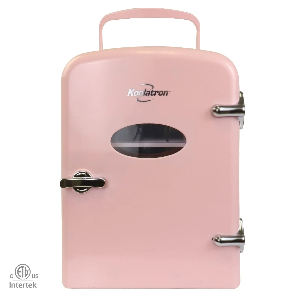 4L Retro Mini Fridge - Stylish Pink 12V DC & 110V Cooler for 6 Cans