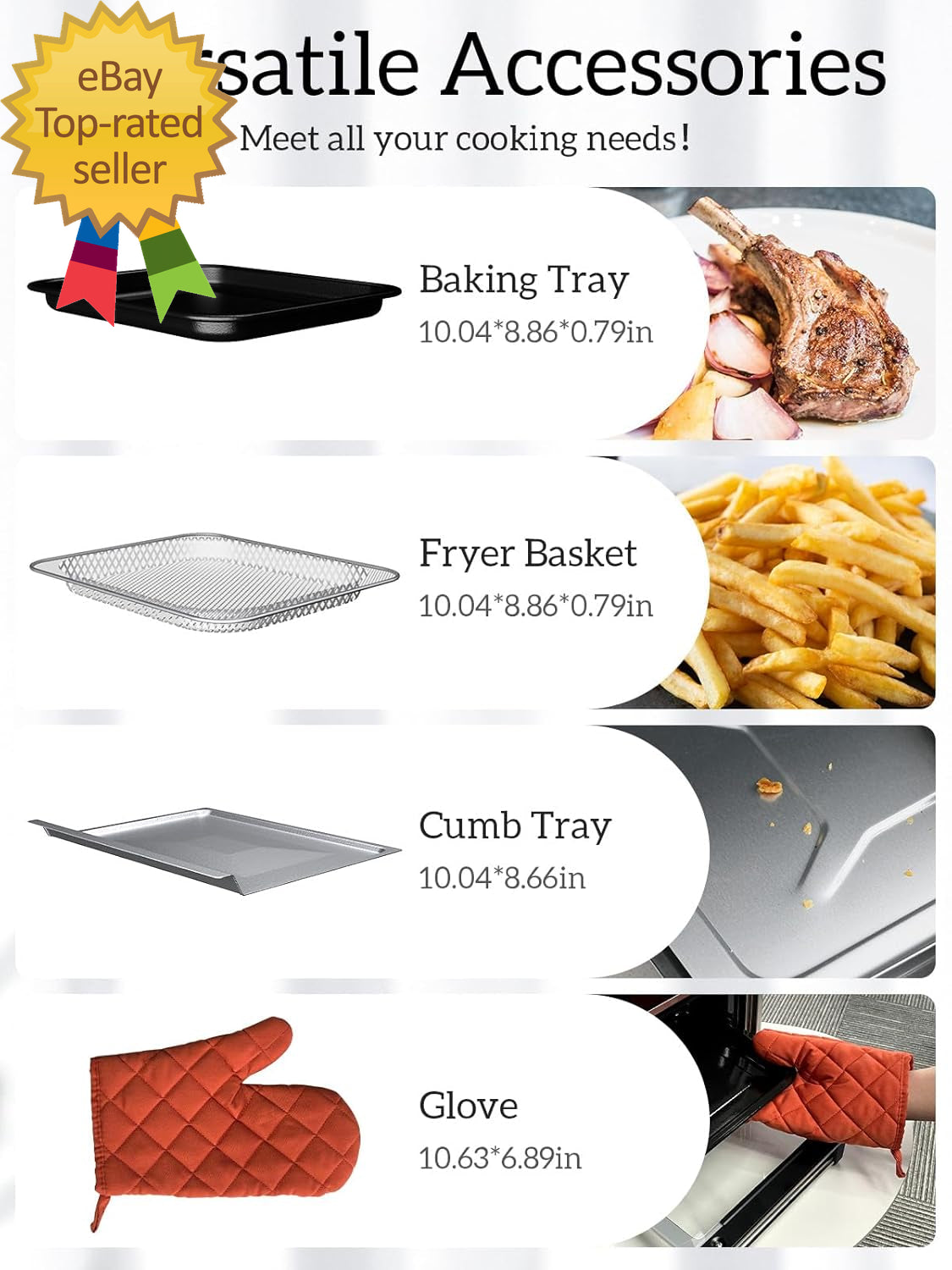 Air Fryer Toaster Oven Combo10-In-1 12.6QT Compact Countertop Oven,9 Touch