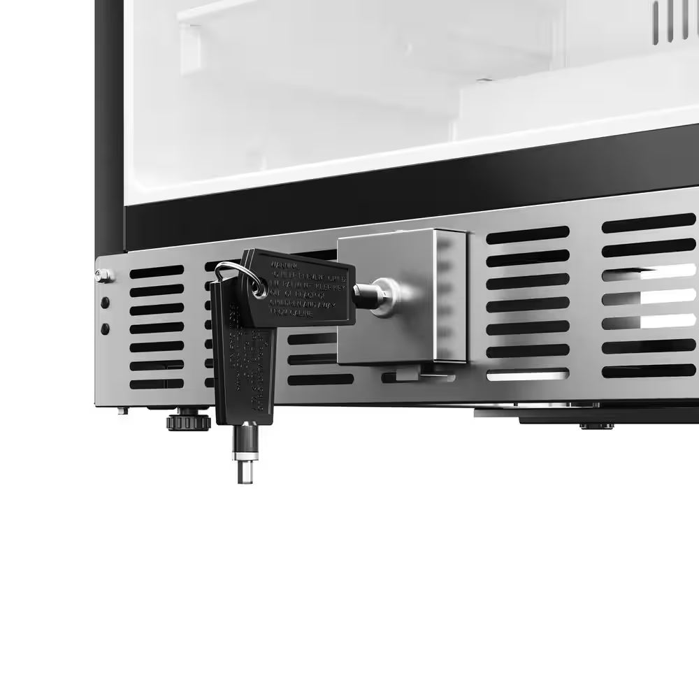 23.4 In. Stainless Steel, Solid-Door Built-In Mini Fridge without Freezer, 5 Cu. Ft.