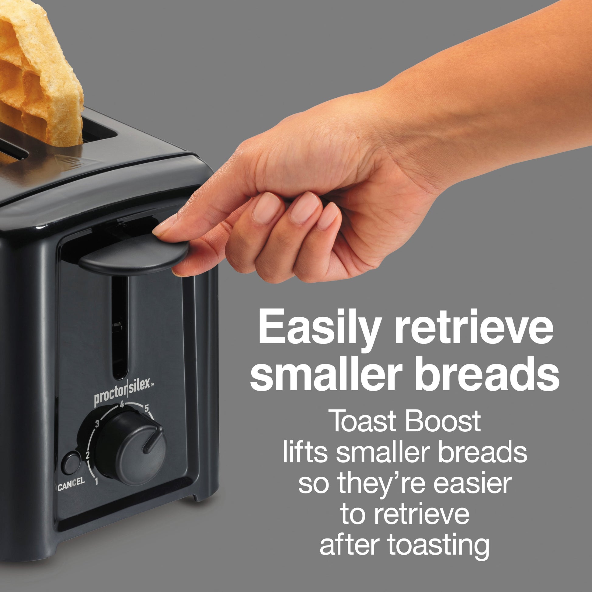 2 Slice Toaster, Auto Shut Off, Compact, Black