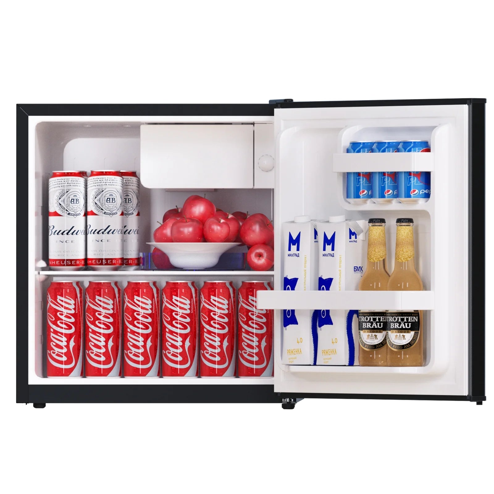 1.7 Cu.Ft Compact Mini Refrigerator with Freezer - Sleek Black Design
